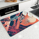 Axyaa Spaceman Kitchen & Bathroom Absorbent Anti-slip Dish Drying Mat