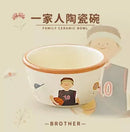 Axyaa Ceramic Bowl Set - Stylish Rice, Noodle, and Soup Bowls for Family Tableware