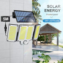 Axyaa Solar LED Flood Lights - Super Bright 3 Modes, IP65 Waterproof Wall Lamp
