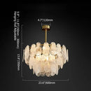 Axyaa Luxury Glass Crystal LED Chandelier for Living and Dining Room
