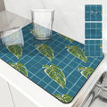 Axyaa Kitchen Draining Mat: Absorbent, Antiskid, Quick Dry Bathroom & Coffee Dish Pad