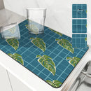 Axyaa Kitchen Draining Mat: Absorbent, Antiskid, Quick Dry Bathroom & Coffee Dish Pad