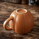Axyaa Funny Devil Pumpkin Ceramic Coffee Mug with Retro Enamel Handle