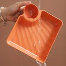 Axyaa Large Square Divided Tray Dumpling Plate Steak Fries Organizer Tableware