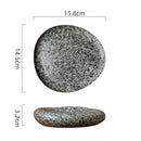 Axyaa Ceramic Shape Plate for Pastries, Sushi, and Desserts