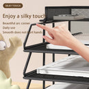 Axyaa Stackable Tray Desk Organizer & Holder for Paper Letter Accessories Black Office Home School