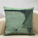 Axyaa Enchanted Forest Tree House Pillow Cover for Home Decor Sofa