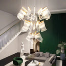 Axyaa Modern LED Pendant Chandeliers for Living Room Staircase Indoor Lighting