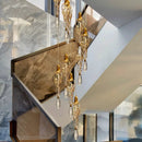 Axyaa Modern Crystal Branch Chandelier for Dining Room and Living Room