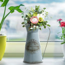 Axyaa Metal Flower Vase Galvanized Finish Rustic Flower Jug for Indoor and Outdoor Decor