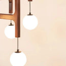 Axyaa Retro Nordic Walnut Pendent Lamp for Living Room and Bar Counter