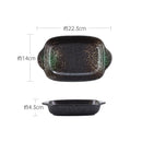 Axyaa Double Ear Baking Basin for Cheese Baked Rice, Commercial Oven Ceramic Tray