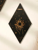 Axyaa Wooden Witchy Wall Pediments Moon Stars Sun Phases Snake Wall Decor
