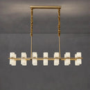 Axyaa Marble Copper LED Chandeliers: High-end Modern Gold Hanging Lamps for Home Decor
