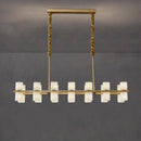 Axyaa Marble Copper LED Chandeliers: High-End Modern Gold Hanging Lamps for Home Decor