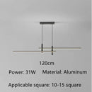 Axyaa 2025 Black Gold LED Dining Chandelier for Kitchen Minimalist Home Decor Lighting