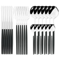 Axyaa Stainless Steel Silverware Set - 24Pcs Dinnerware Cutlery Flatware Kitchen Tableware
