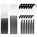 Axyaa Stainless Steel Silverware Set - 24Pcs Dinnerware Cutlery Flatware Kitchen Tableware