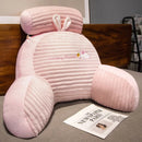 Axyaa Fluffy Striped Cartoon Waist Sofa Pillow for Reading and Bed Support