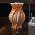 Axyaa Geometric Ceramic Vase Colorful Stripes Flower Arrangement Home Decor