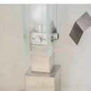 Axyaa Vertical Bauhaus Glass Chrome Floor Lamp - Industrial Style Creative Decor Warm Light