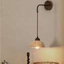 Axyaa Yellow Travertine LED Wall Lamp - Wood Nordic Vintage Light