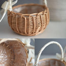 Axyaa Rattan Woven Flower Basket - Handmade Multifunctional Home Decor