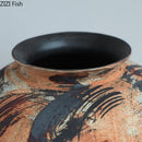 Retro Ceramic Vase by Axyaa: Oil Painting Graffiti Design for Aesthetic Floral Arrangements
