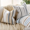 Axyaa Chenille Stripe Pillowcase Set for Home Sofa Decor