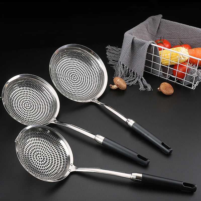 Axyaa Stainless Steel Water Colander Food Strainer Sieve - Kitchen Gadget