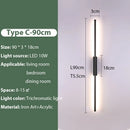 Axyaa LED Black Iron Wall Lamp for Living Room, Bedroom, or TV Background