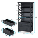 Axyaa Vertical File Cabinet with Shelves for Letter/Legal/A4 Size Files