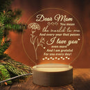 Axyaa 3D Night Light Wooden Base Acrylic LED Lamp, Personalized Gift