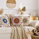 Axyaa Boho Geometric Cotton Cushion Cover - Ethnic-Inspired Home Decor
