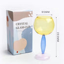 Axyaa Burgundy Colored Goblet Glass Wine Glass Cup for Drinkware Lovers