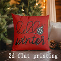 Axyaa Christmas-themed Hello Winter Noel Pillowcases for Sofa Bedroom Car