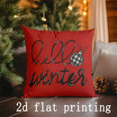 Axyaa Christmas-themed Hello Winter Noel Pillowcases for Sofa Bedroom Car