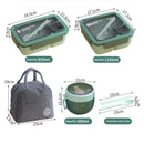 Axyaa Portable Microwaveable Kids Lunch Box Set with Insulated Bag