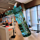 Axyaa Sports Water Bottle - 800ml, Leak-Proof Straw, BPA-Free, Scale, Outdoor Drinkware