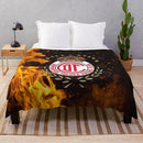 Axyaa Deportivo Toluca FC Bed Throw Blanket