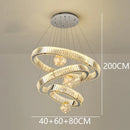 Axyaa Crystal Chandelier Stair Pendant Living Room Interior Lighting