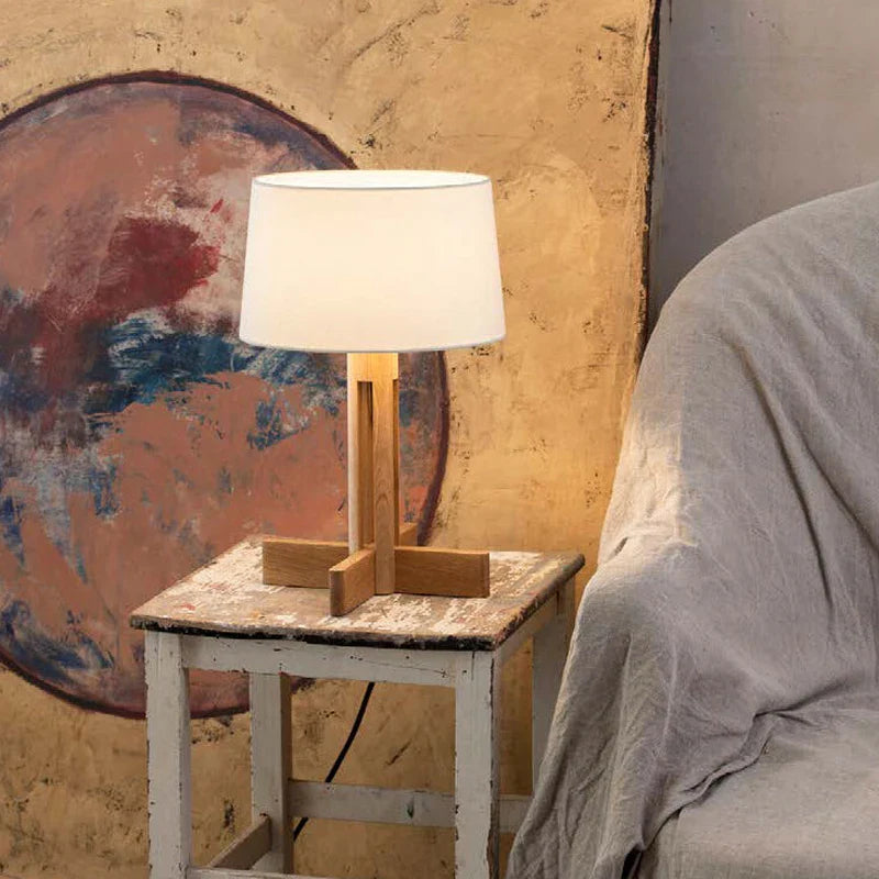 Axyaa Modern Wood Table Lamp | Minimalist Art Lighting Fixture for Living Rooms & Bedrooms