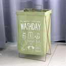 Axyaa Foldable Laundry Basket with Handle - Waterproof Iron Frame Storage Hamper - Large Size