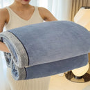 Axyaa Warm Fleece Jacquard Blanket - Multifunctional & Thick Winter Sofa Nap Sheet