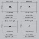 Axyaa Modern LED Wall Sconce Mirror Light Fixture, 70/90/110cm, Black/White