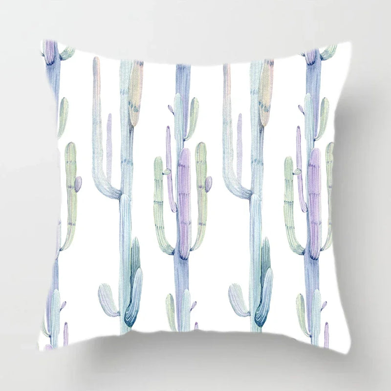 Axyaa Watercolor Cactus Flower Pillow Case 45x45cm