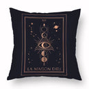 Axyaa Tarot Black Pillowcase 45x45cm for Home Decor and Living Room
