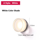 Axyaa Round Wall Lamp LED Sconce Amber Smoky Gray Shade Nordic Home Decor