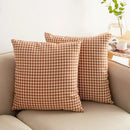 Axyaa Orange Houndstooth Sofa Cushion Cover - Ultra Soft Nordic Style Throw Pillow Cover