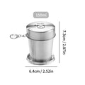 Axyaa Stainless Steel Folding Water Cup with Lid - Portable Travel Camping Mug